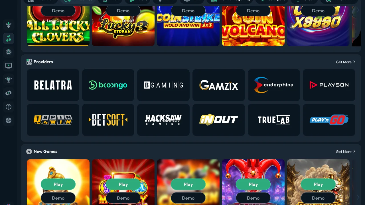 Slotorado: Software en Spelproviders
