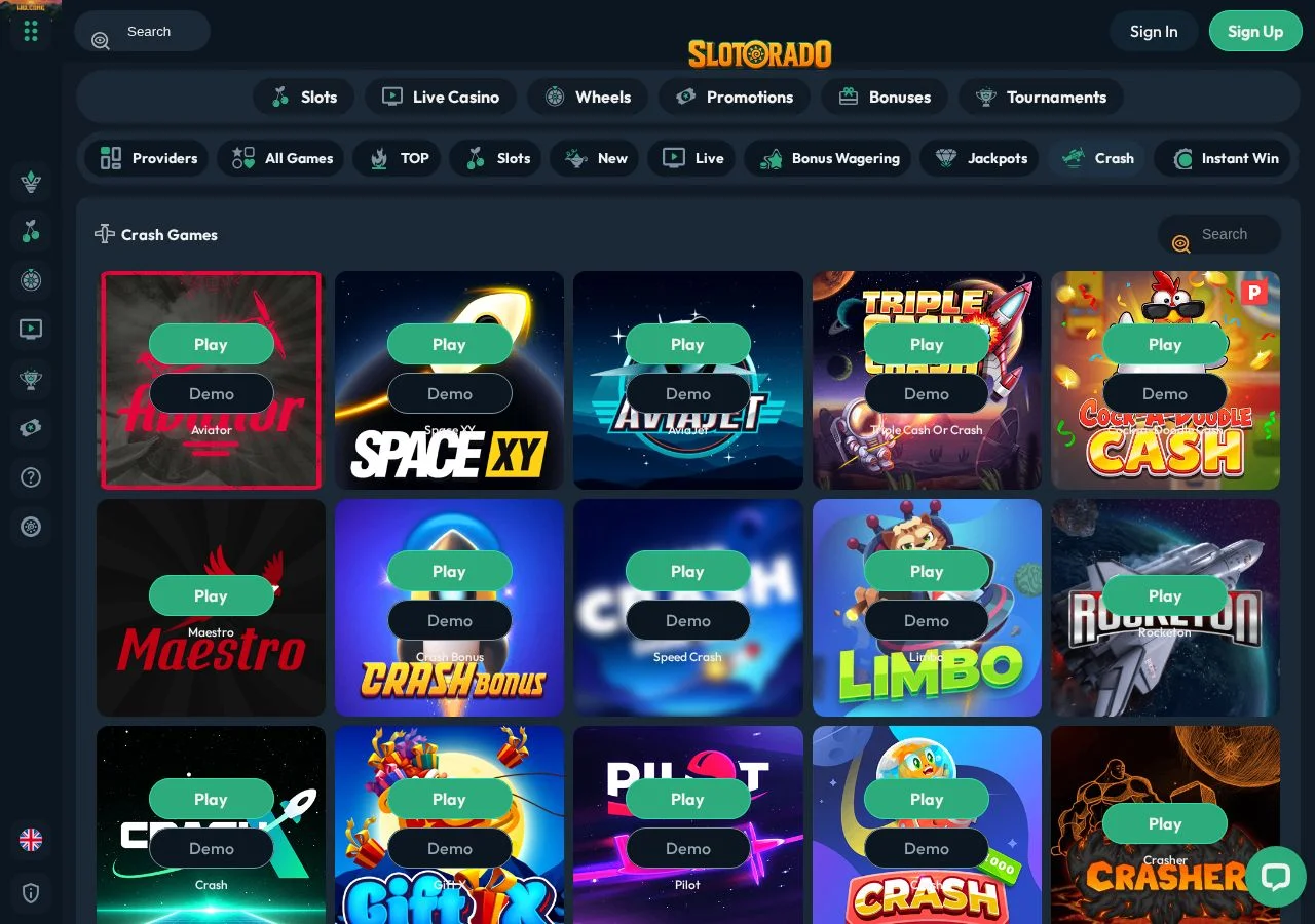 Slotorado: Spellen en Slots